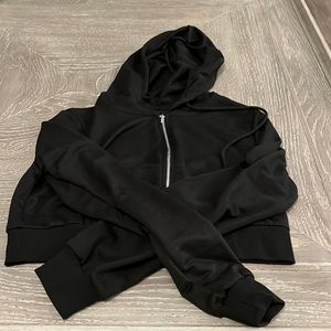 Black crop jacket. Size M